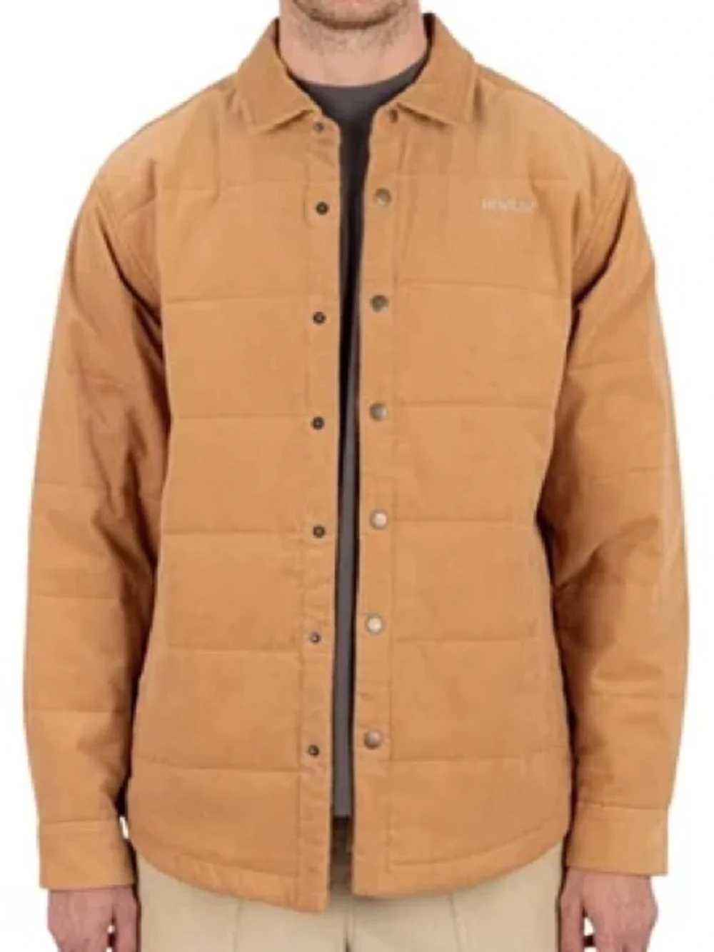 Hurley Men's Whaletale Corduroy Quilted Jacket in Caramel